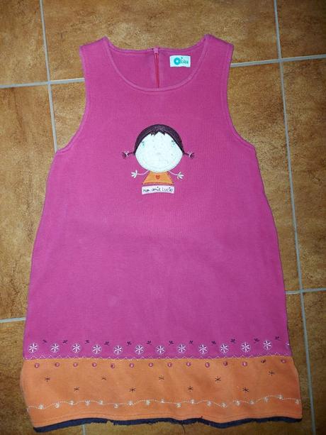 Upletove šaty pre dievčatko, 134