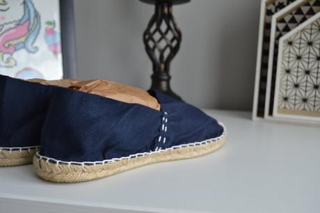 Štýlové tmavomodré plátenné espadrilky, veľ. 39, 39