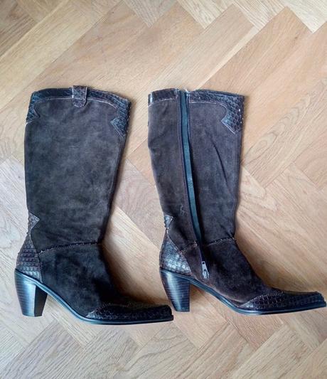 Hnedé kožené čižmy bruno premi 37, 37