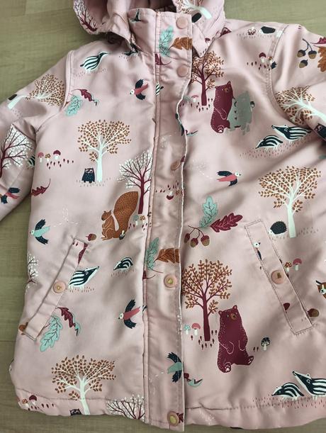 Lindex zimná bunda lesné zvieratká 128, lindex,128