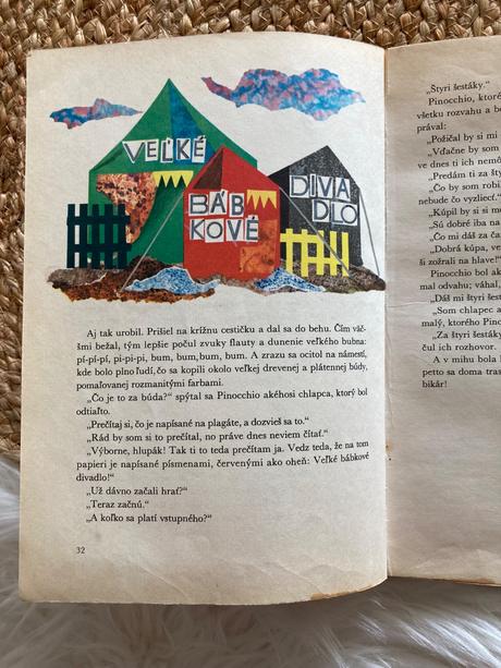 Pinocchio carlo collodi krásna retro kniha (1966),