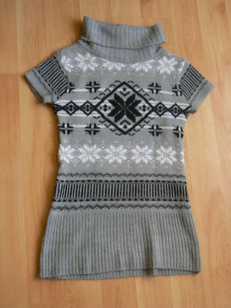 Tunika svetríková s veľkým golierom 001, m