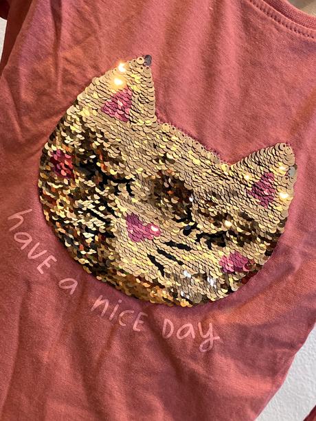 Dievčenské tričko s flitrami (116), sinsay,116