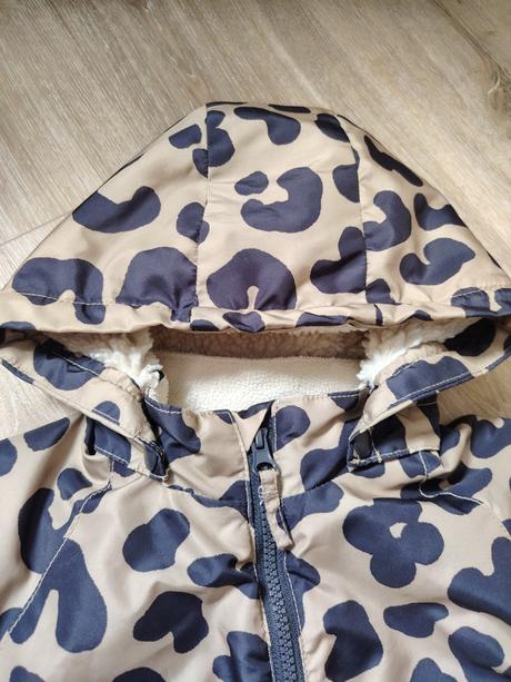 H&m zimný overal a rukavice s leo vzorom, h&m,92