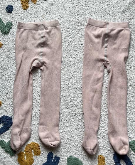 2x bledoružové bavlnené pančuchy tchibo, 98/104, tchibo,98