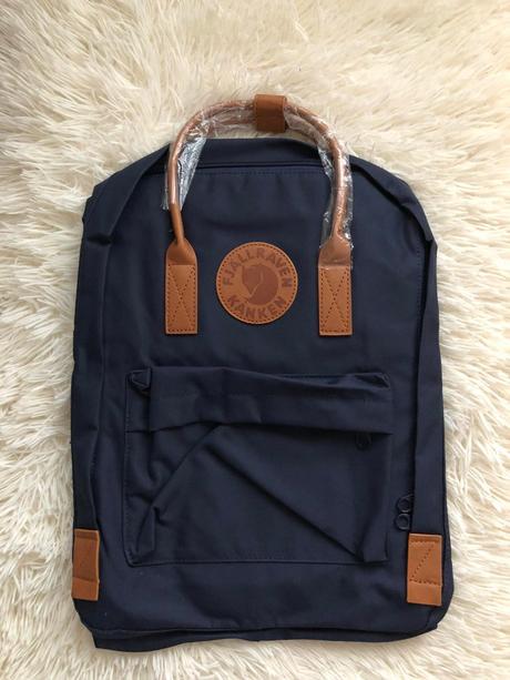 Batoh fjällräven kanken modrý s hnedými prvkami, fjällräven