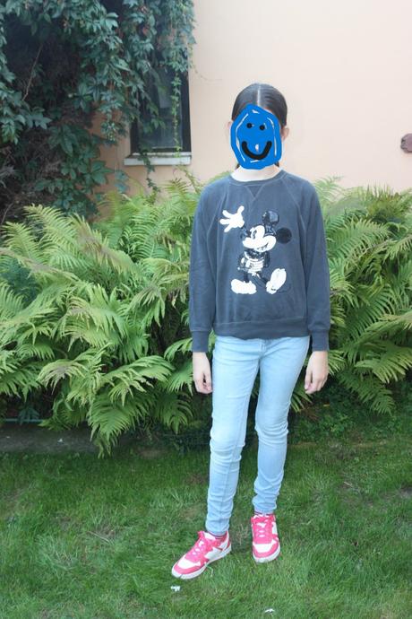 Mikina s micekymousom, h&m,164