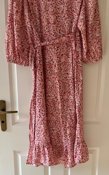 Ružové kvetované zavinovacie šaty, only, m/38, only,m