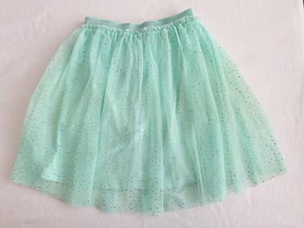 Tylová sukňa mätovo-zelená, 158