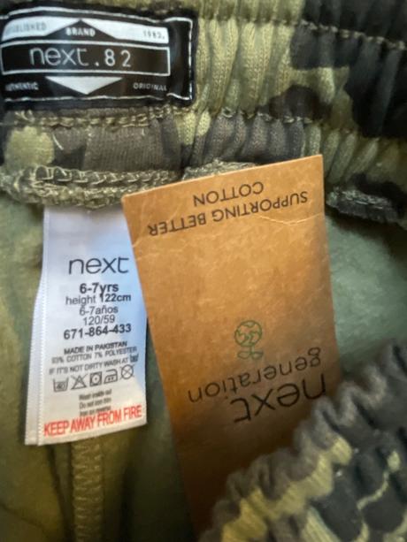 Next maskáčové tepláky, next,122