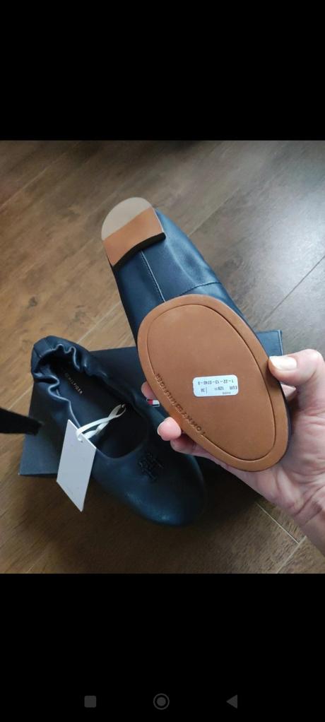Dámske kožené balerínky, tommy hilfiger,38