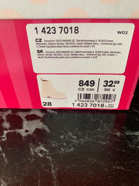 Predám nádherne jesenné čižmičky 28 pre dievčatko, deichmann,28
