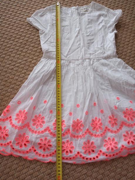 Biele vzdušné šatky na leto s krajkou, mini boden,116