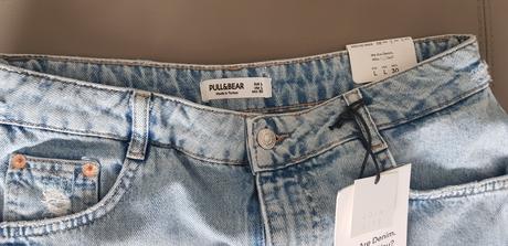 Riflová sukňa, pull&bear,l