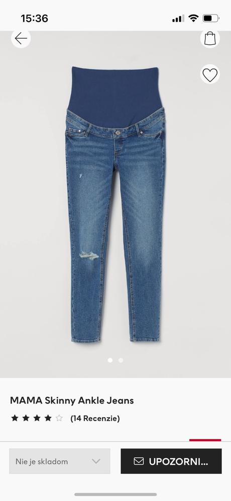 Tehotenské skinny rifle, h&m,s