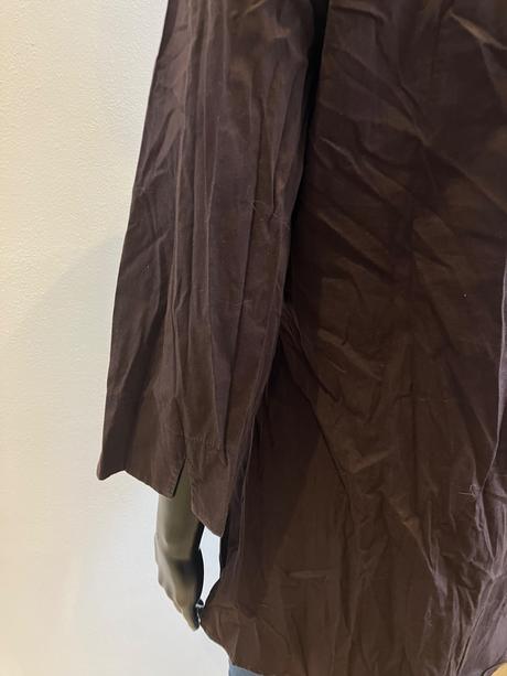 Dámska košeľa predĺžená tmavohnedá (14), xl