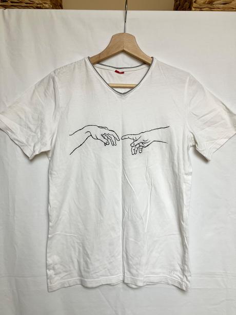 The creation of adam ručne maľované tričko, m