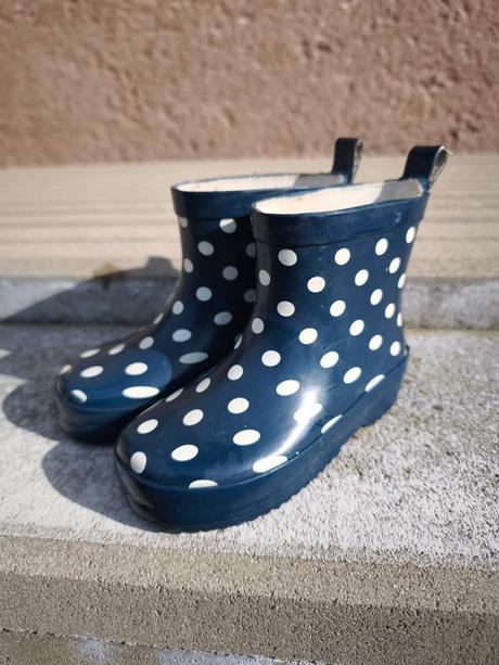 Tmavomodré bodkované gumáky playshoes 23, playshoes,23