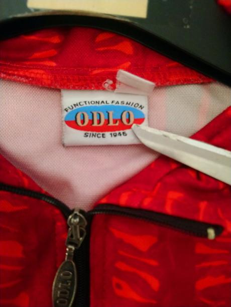 Pánske červené elastické športové tričko odlo, m/l, l