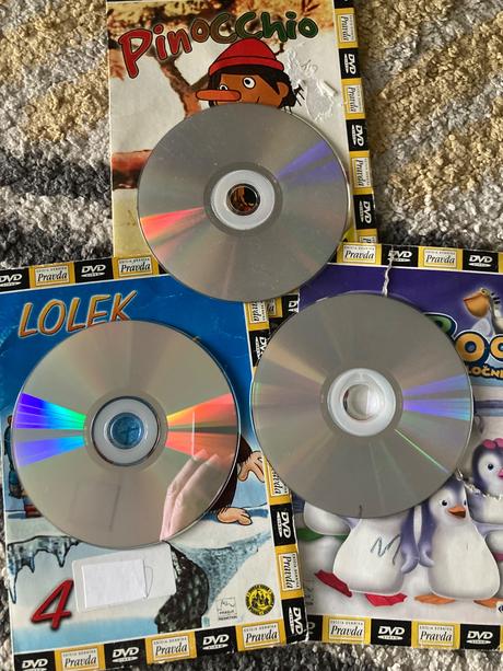 Dvd pinocchio, lolek a bolek, ozie boo, 