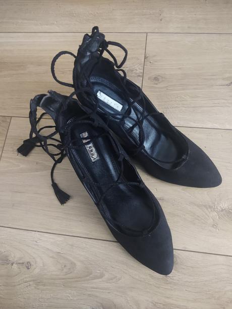 Semišové lodičky na šnurovanie, mohito,39