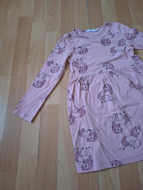 Ružové šaty, h&m,110