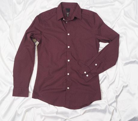 Kvalitná bordová košeľa h&m, h&m,s