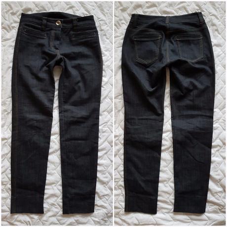 Kvalitné italy skinny členkové tmavošedé džínsy 36, 36