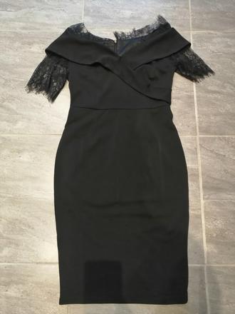 Puzdrové šaty ham s čipkou vm elastické, h&m,m