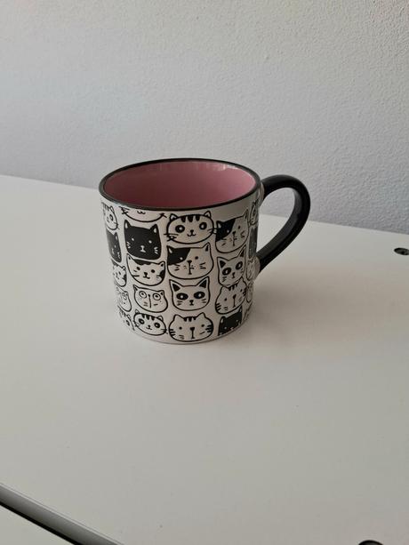Hrnček šálka veľká 500ml mačička mačka ako nová, 
