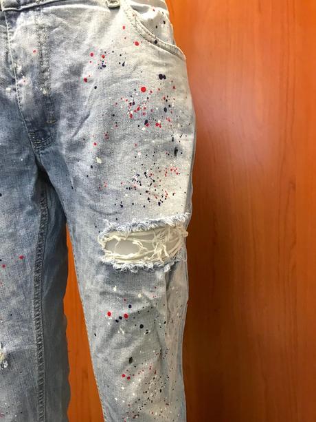 Svetlé rifle s prskancami, xl sedia kľudne menej, xl