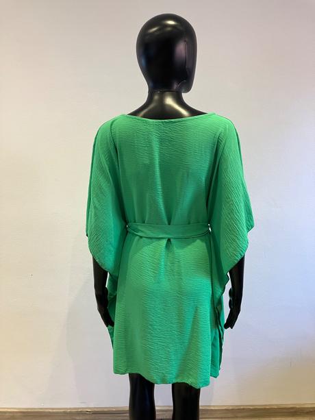 Dámske netopierie šaty s opaskom zelené, l / m / s / xl