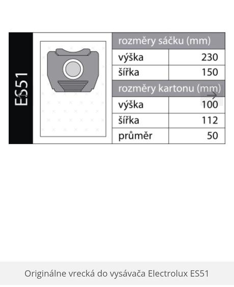 Syntetické vrecká do vysávača 3 ks + filter, electrolux