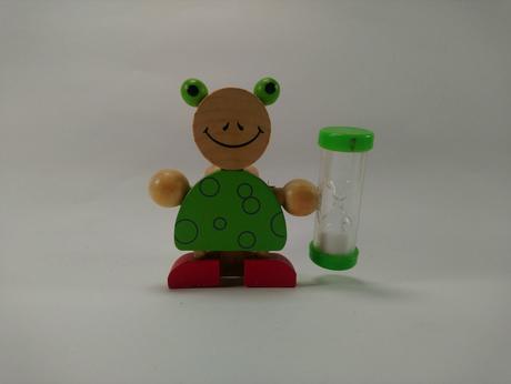 Stojanček na kefku s presýpacími hodinami žabka, 