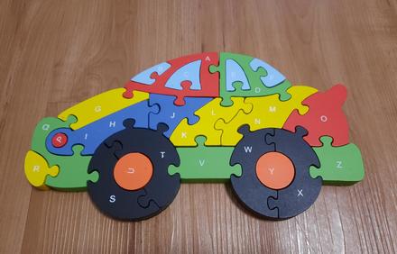 Drevené puzzle "auto", 