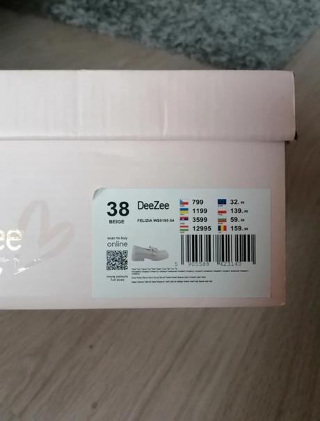 Krémové mokasíny deezee 38, 38