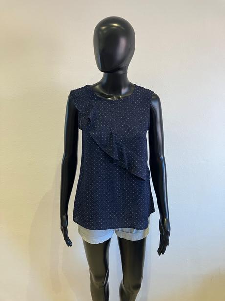 Dámska bodkovaná blúzka s volánom f&f (34), f&f,xs