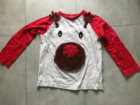 Vianočné tričko so sobom 5-6r, 116