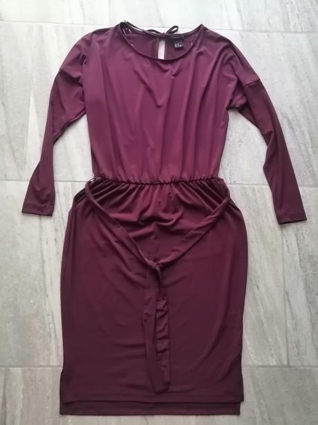 Bordové šik šaty lindex, vxs-s, lindex,s