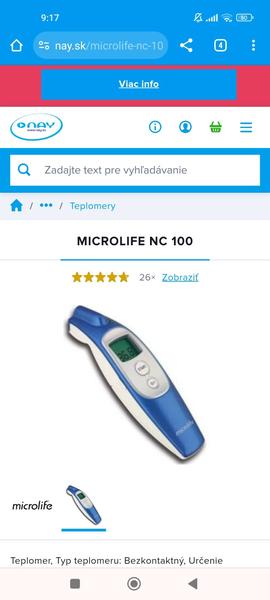 Skúsenosti s teplomerom Microlife NC 100?
