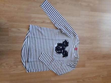 Pásikavé tričko s mickey mousom, 134