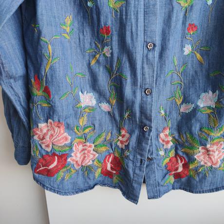 Vyšivaná riflová košeľa super stav, tu,42