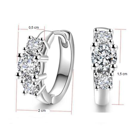 Strieborné náušnice 925 s očkami,