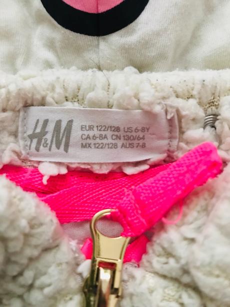Mikinka uško podšitá 6-8 rokov, h&m,128