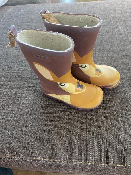 Zateplené barefoot gumáky, aigle,27