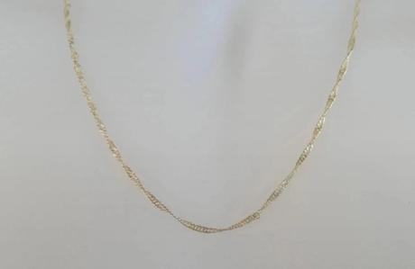 Pozlátená retiazka, dĺžka 44,5 cm, 