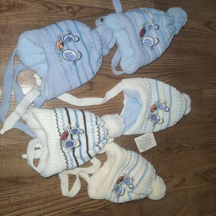 Vyteplene čiapky, 62 / 68 / 74