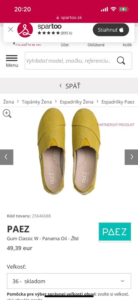 Paez topanocky veľkosť eur38, 38