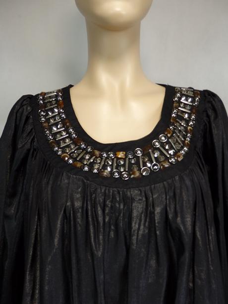 Kvaitná čierna tunika, xl