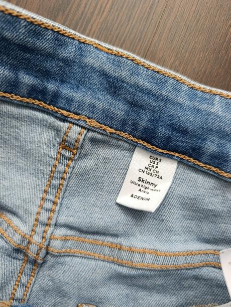 H&m skinny rifle s vysokým pásom, h&m,s
